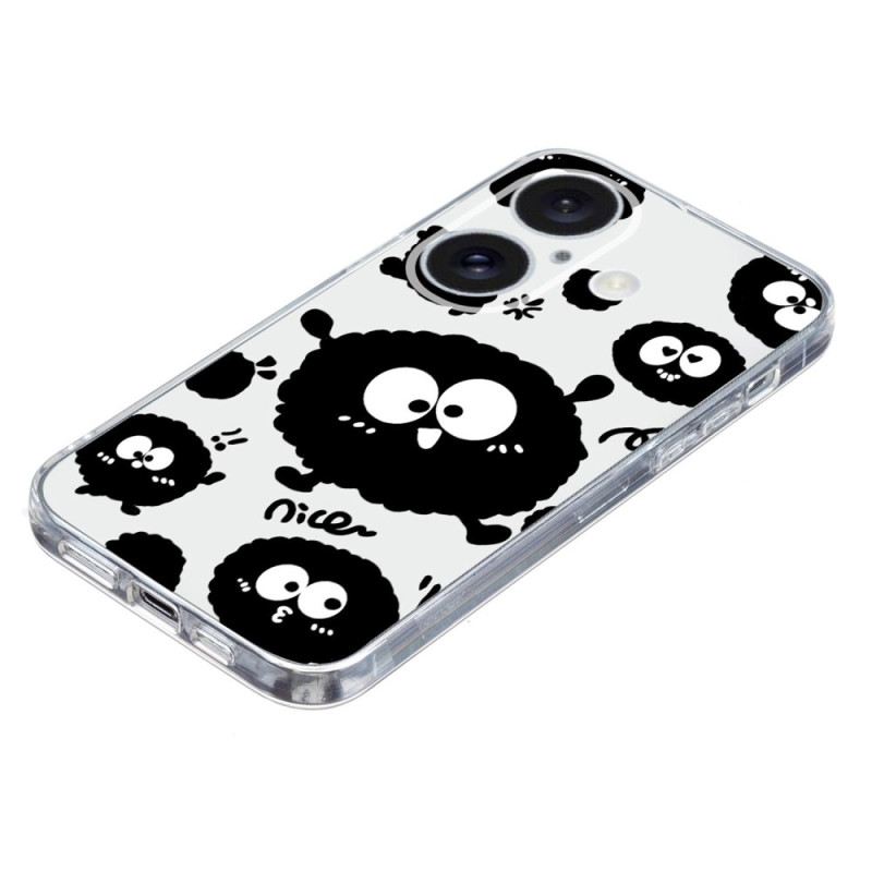 Maskica Za iPhone 16 Transparent Edge Black Briquette