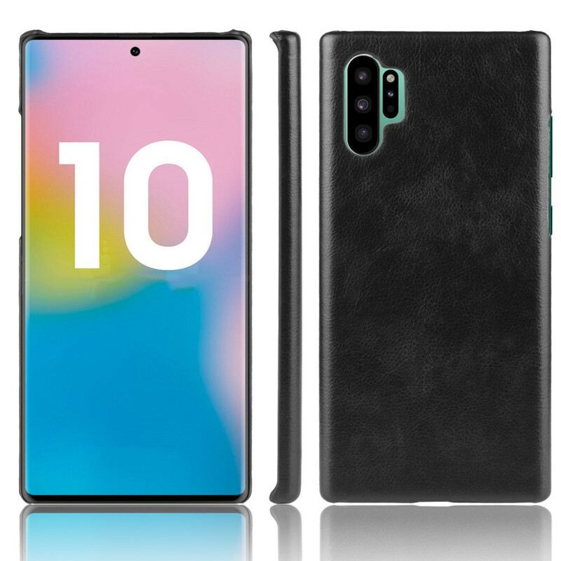 Maskica Samsung Galaxy Note 10 Plus Klasični Litchi Kožni Efekt