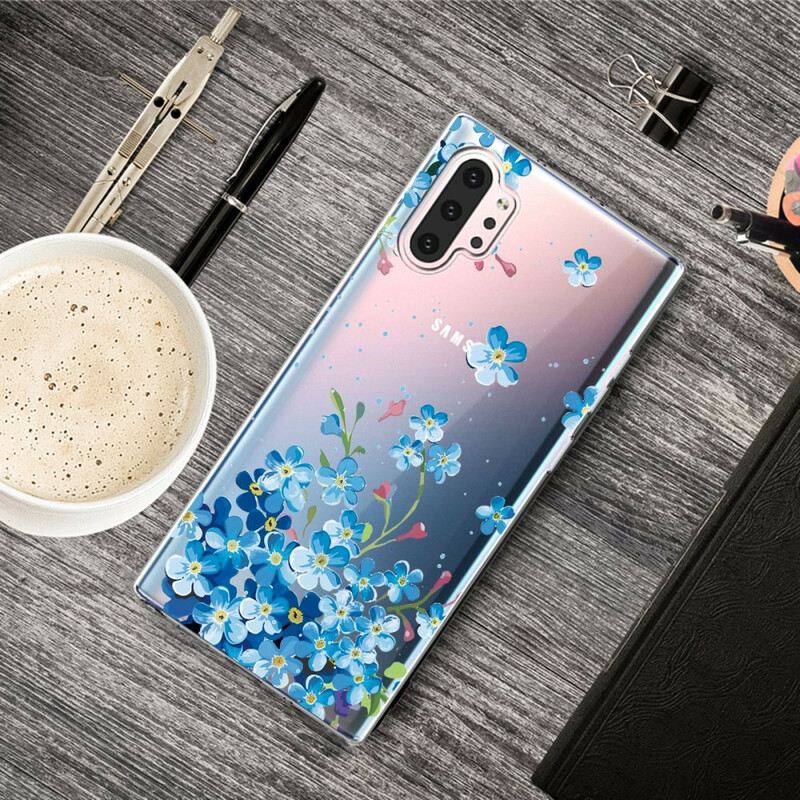 Maskica Samsung Galaxy Note 10 Plus Plavo Cvijeće