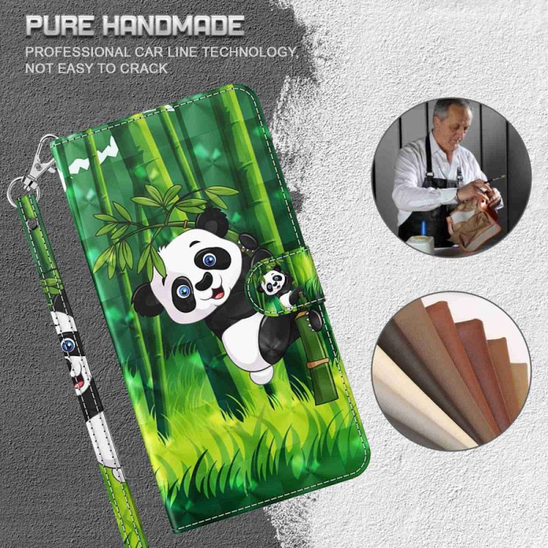 Flip Futrola Samsung Galaxy A55 5g Panda Od Bambusa S Remenom