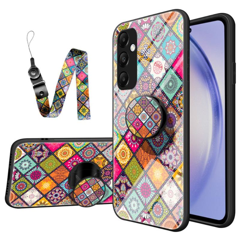 Maskica Za Samsung Galaxy A55 5g S Podrškom I Patchwork Remenom