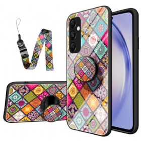 Maskica Za Samsung Galaxy A55 5g S Podrškom I Patchwork Remenom