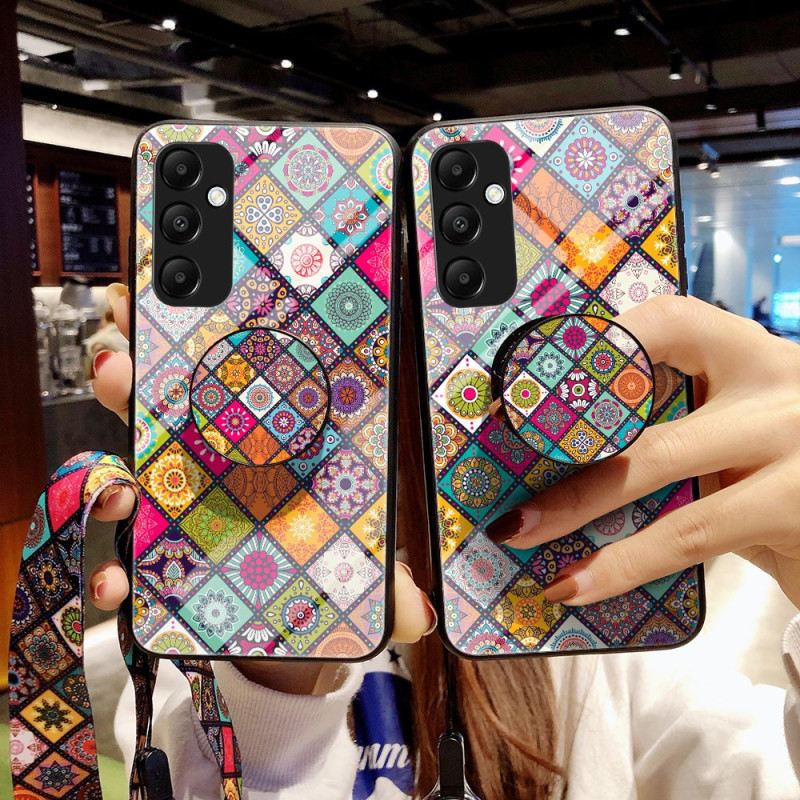 Maskica Za Samsung Galaxy A55 5g S Podrškom I Patchwork Remenom