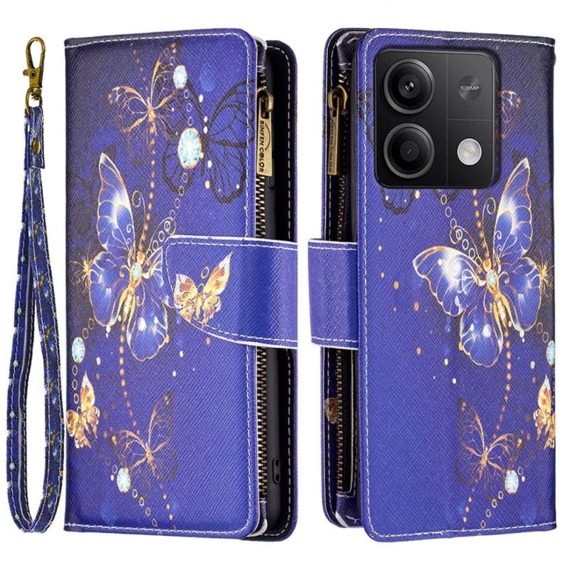 Flip Futrola Xiaomi Redmi Note 13 5g Purple Butterflies Novčanik S Remenom