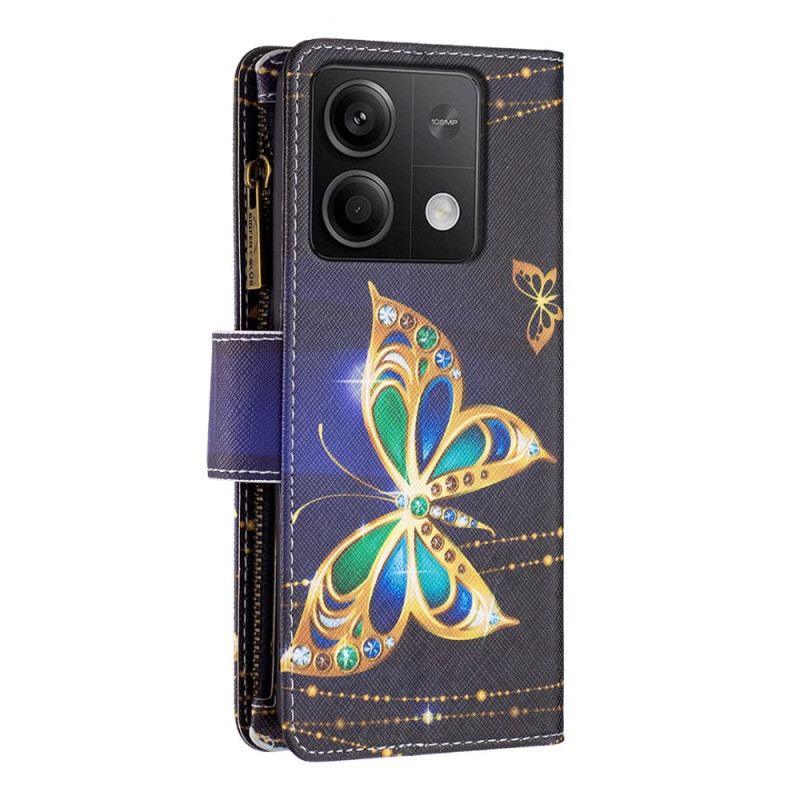 Flip Futrola Xiaomi Redmi Note 13 5g Strass Butterfly Novčanik S Remenom