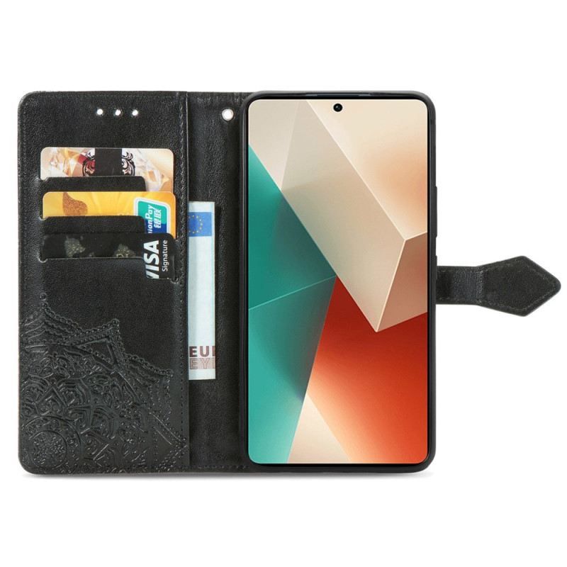 Kožna Futrola Xiaomi Redmi Note 13 5g Barokna Mandala S Remenom