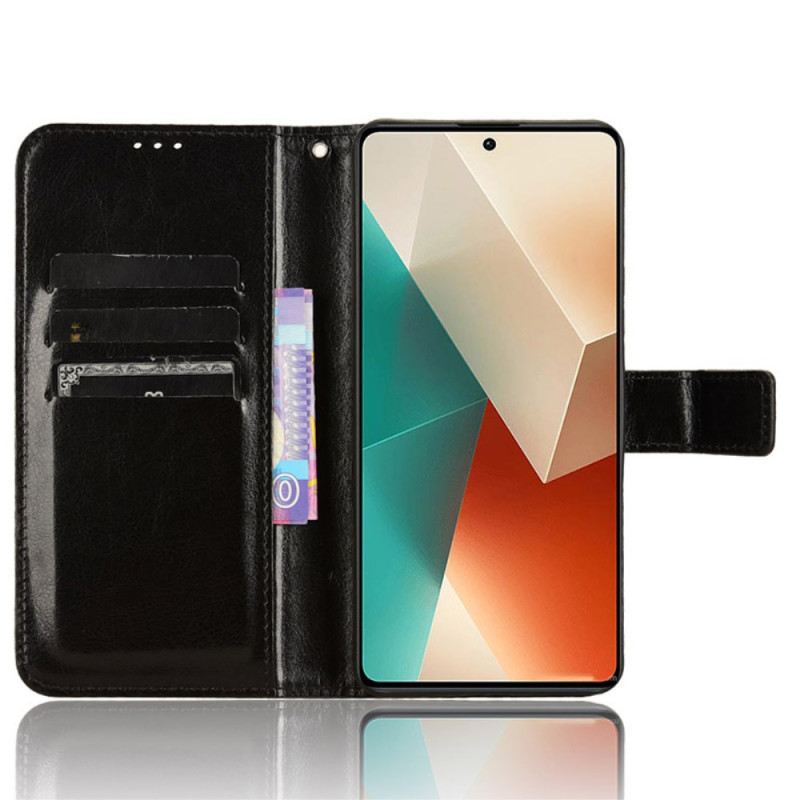 Kožna Futrola Xiaomi Redmi Note 13 5g Upadljiva Umjetna Koža S Remenom