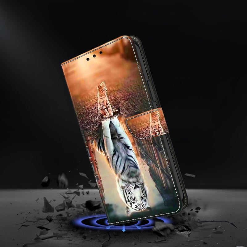 Kožna Futrola Za Xiaomi Redmi Note 13 5g S Uzorkom 3d Kitten Dream