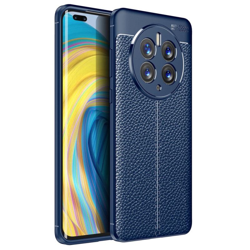 Maskica Huawei Mate 50 Pro Efekt Dvostruke Linije Litchi Kože