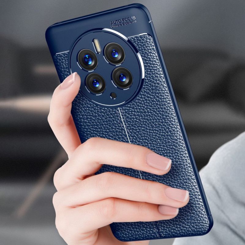 Maskica Huawei Mate 50 Pro Efekt Dvostruke Linije Litchi Kože