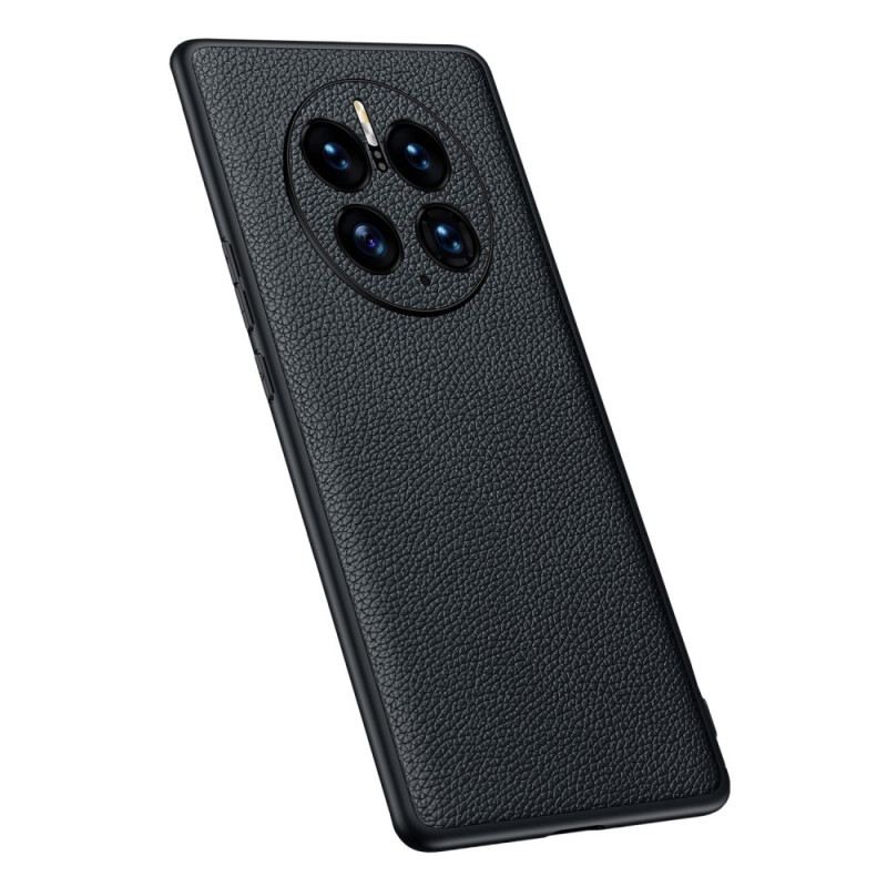 Maskica Huawei Mate 50 Pro Prava Litchi Koža