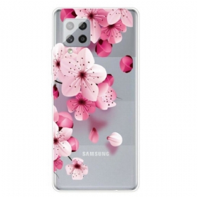 Maskica Samsung Galaxy A42 5G Mali Ružičasti Cvjetovi