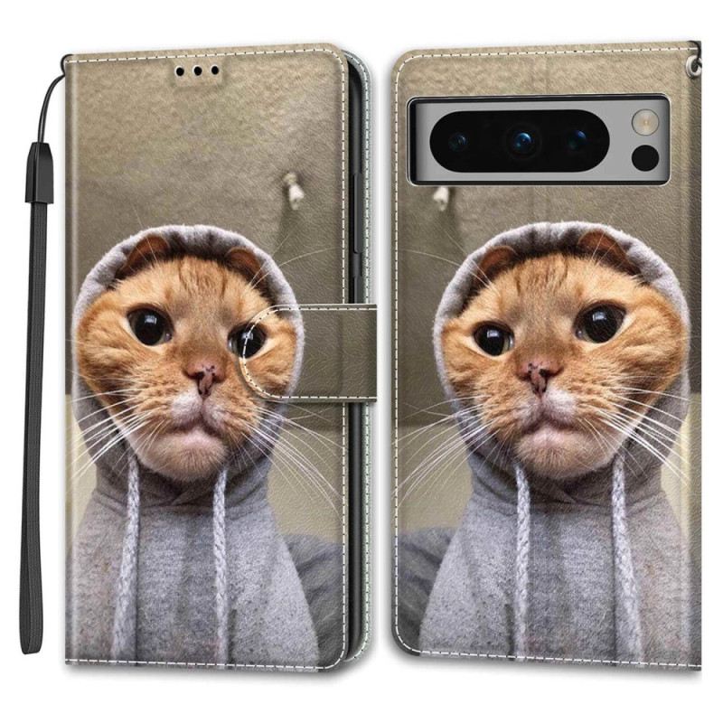 Flip Futrola Google Pixel 8 Pro Maskice Za Mobitele Yo Cat With Strap