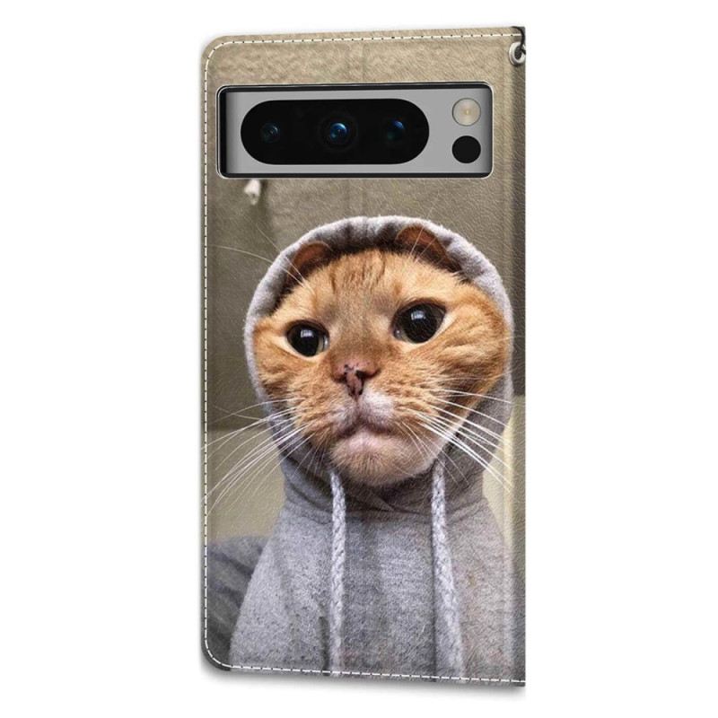 Flip Futrola Google Pixel 8 Pro Maskice Za Mobitele Yo Cat With Strap