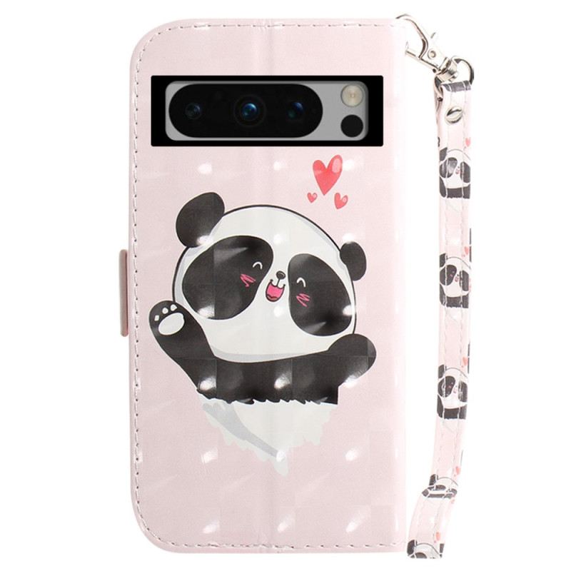 Flip Futrola Google Pixel 8 Pro Panda Love With Strap