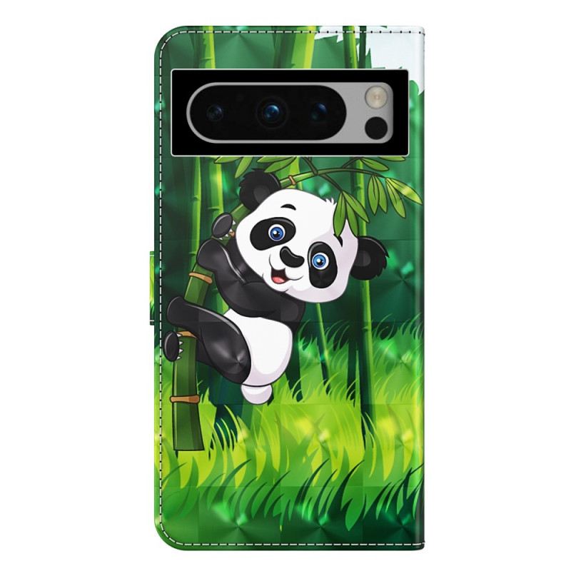 Kožna Futrola Google Pixel 8 Pro Panda Od Bambusa S Remenom