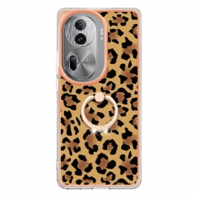 Maskica Oppo Reno 11 Pro 5g Potporni Prsten S Uzorkom Leoparda