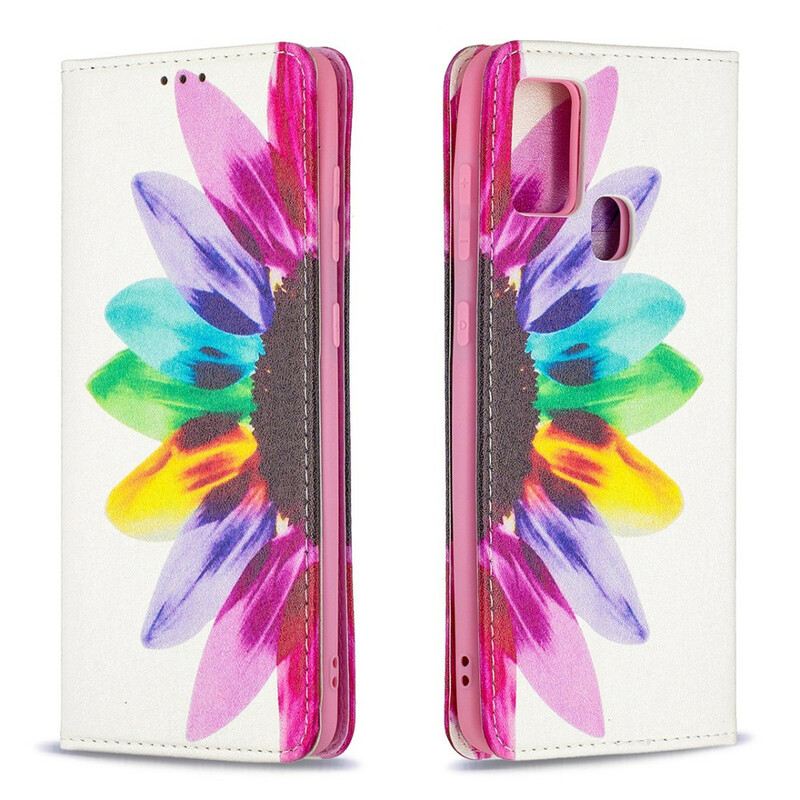 Flip Futrola Samsung Galaxy A21s Akvarel Cvijet