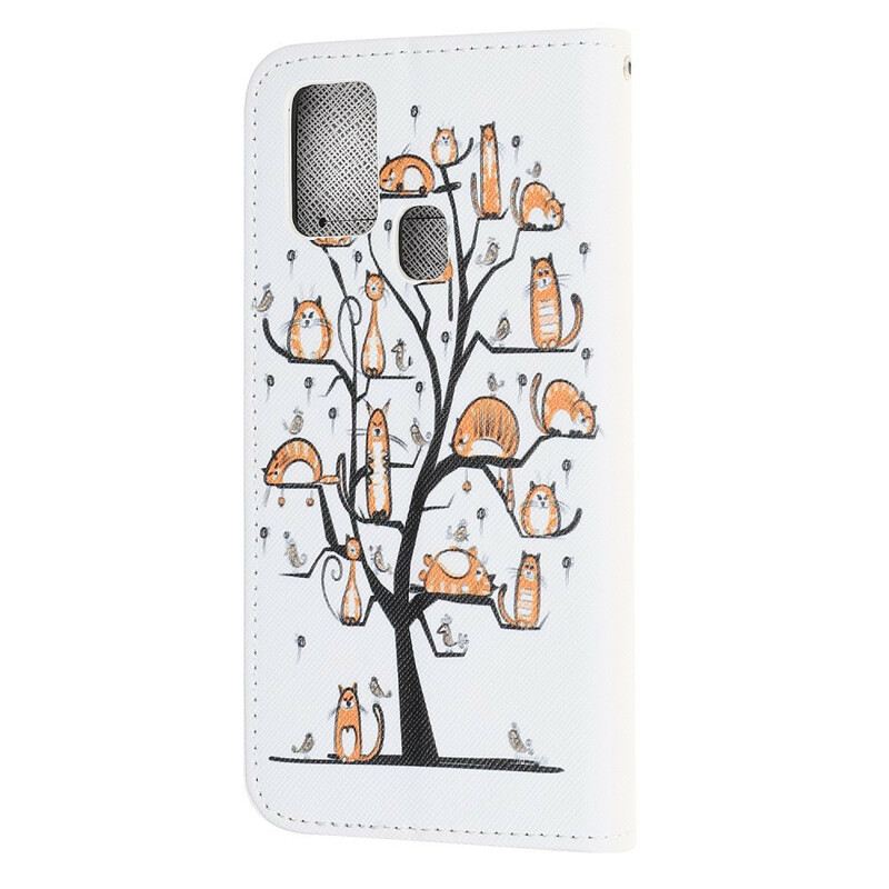 Flip Futrola Samsung Galaxy A21s Funky Cats S Remenom