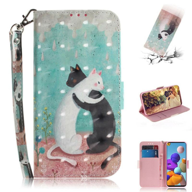 Futrola Samsung Galaxy A21s Strappy Cat Friends