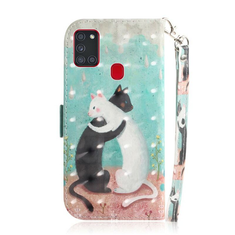 Futrola Samsung Galaxy A21s Strappy Cat Friends