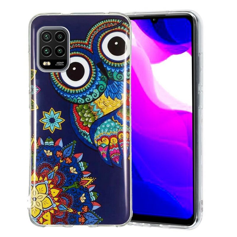 Maskica Xiaomi Mi 10 Lite Mandala Fluorescentne Sove