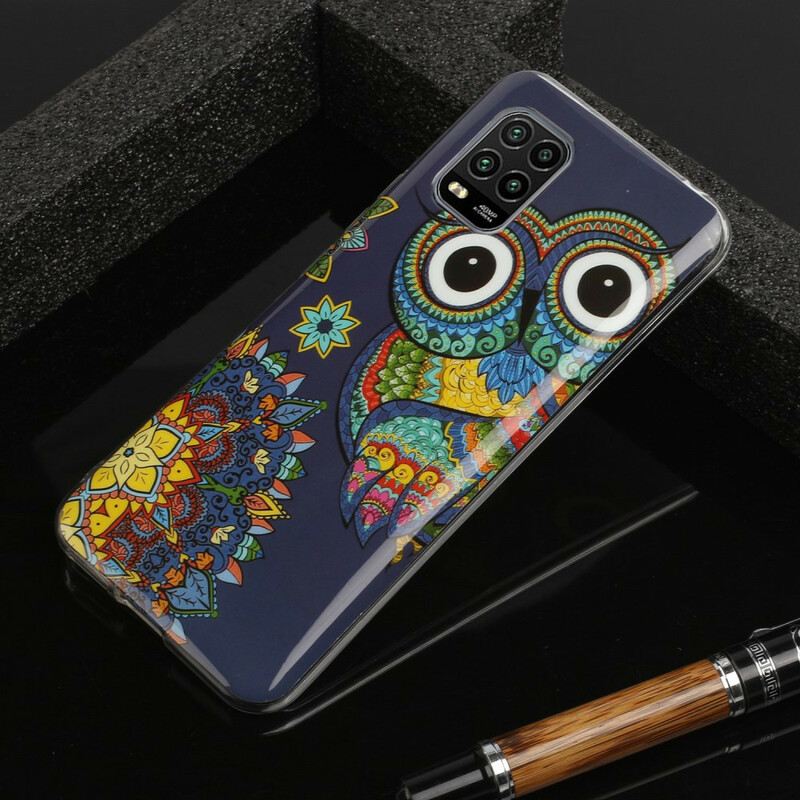 Maskica Xiaomi Mi 10 Lite Mandala Fluorescentne Sove