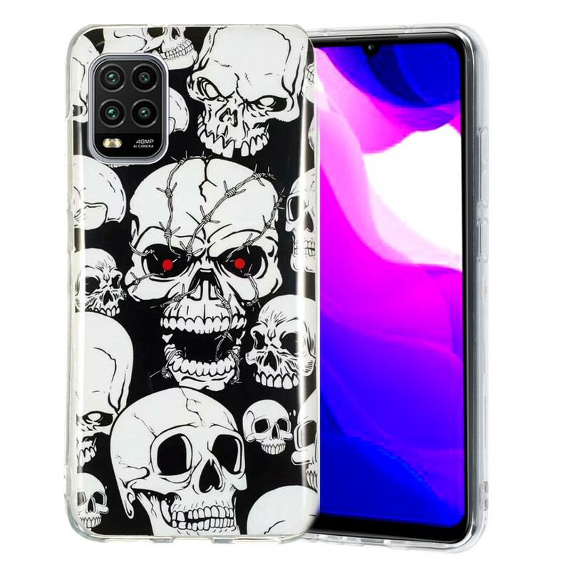 Maskica Xiaomi Mi 10 Lite Oprez Fluorescentne Lubanje