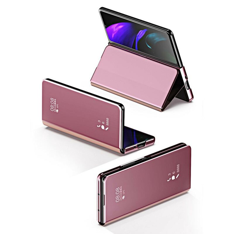 Flip Futrola Samsung Galaxy Z Fold 3 5G Kožna Futrola Poklopac Ogledala