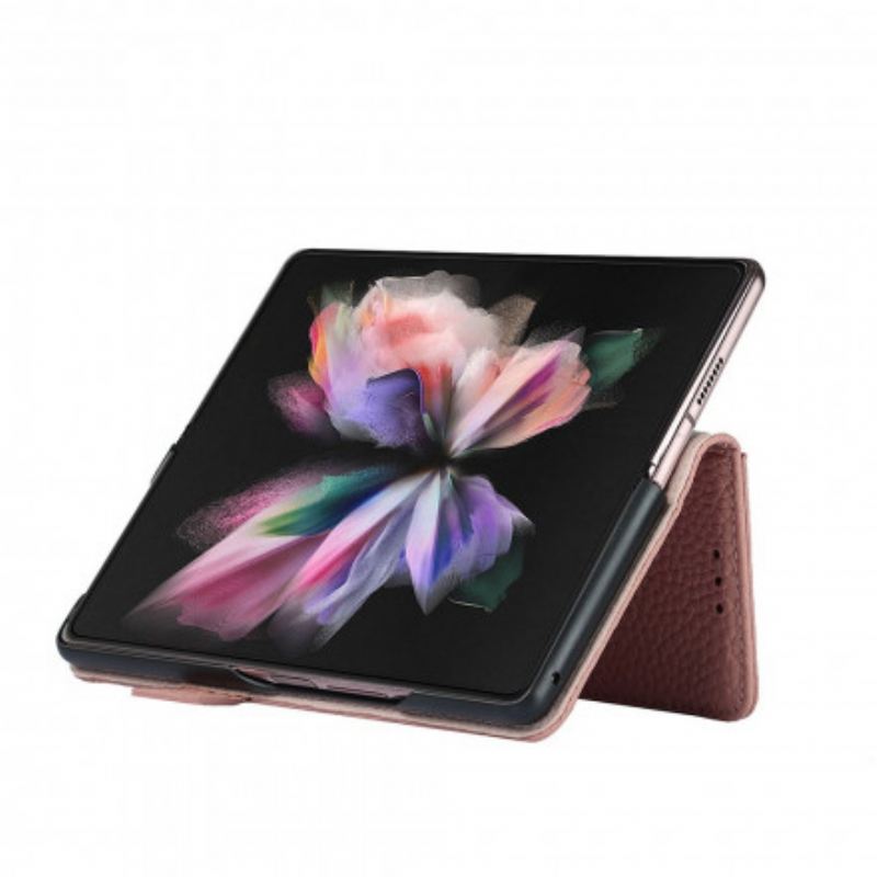 Futrola Samsung Galaxy Z Fold 3 5G Prava Litchi Koža