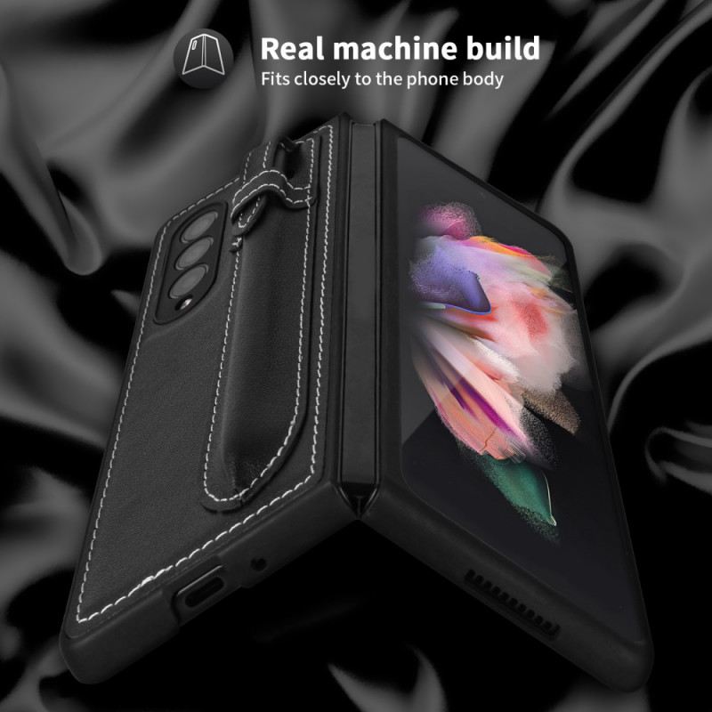 Maskica Samsung Galaxy Z Fold 3 5G Držač Za Olovke Od Prave Kože