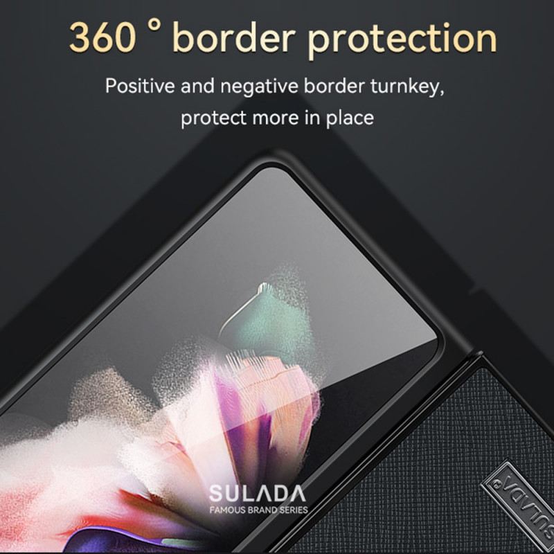 Maskica Samsung Galaxy Z Fold 3 5G Sulada Teksturirana Umjetna Koža