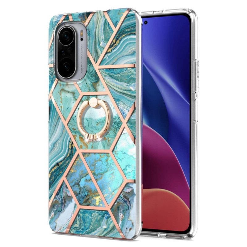 Maskica Xiaomi Mi 11i 5G Geometrijski Mramor S Prstenastom Potporom