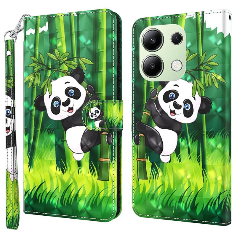 Flip Futrola Xiaomi Redmi Note 13 4g Panda Od Bambusa S Remenom