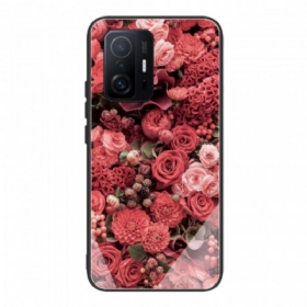 Maskica Xiaomi 11T / 11T Pro Rose Flowers Kaljeno Staklo