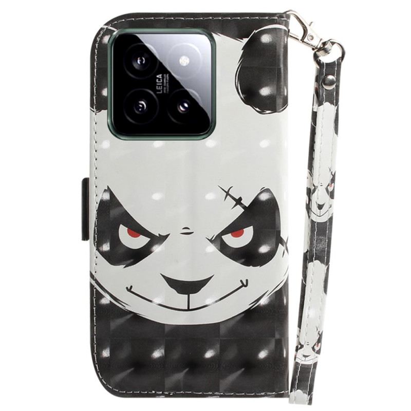 Flip Futrola Xiaomi 14 Ljuta Panda S Remenom