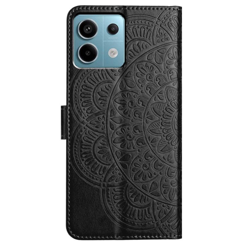 Kožna Futrola Za Xiaomi Redmi Note 13 Pro 5g Otisnuta Mandala S Remenom