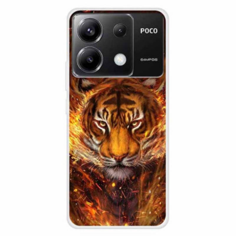 Maskica Za Xiaomi Redmi Note 13 Pro 5g Tigar U Plamenu