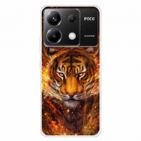 Maskica Za Xiaomi Redmi Note 13 Pro 5g Tigar U Plamenu