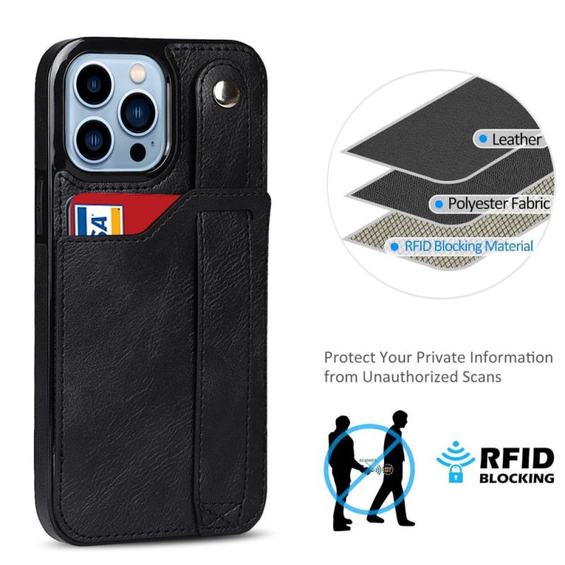 Maskica iPhone 14 Pro Držač Rfid Kartice S Remenom