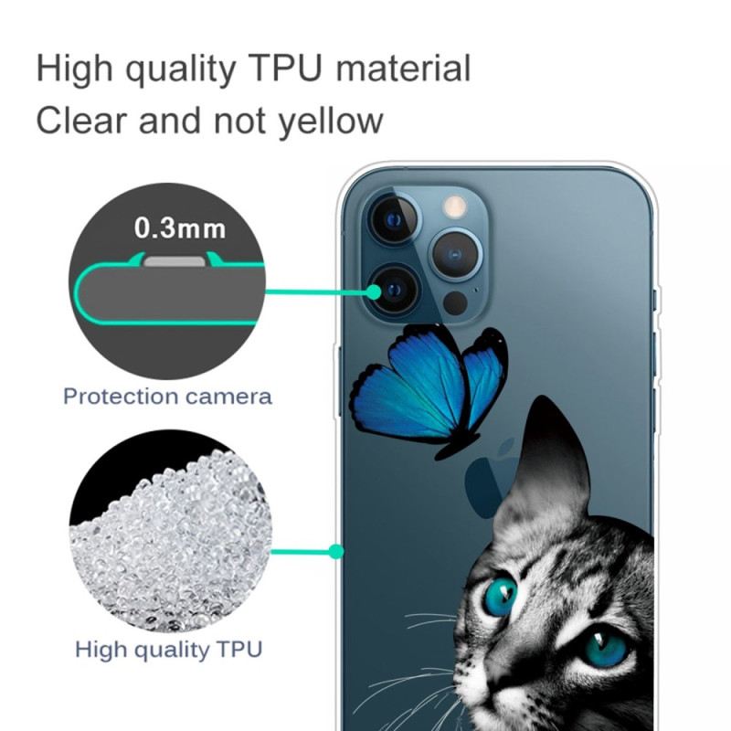 Maskica iPhone 14 Pro Između Mačke I Leptira