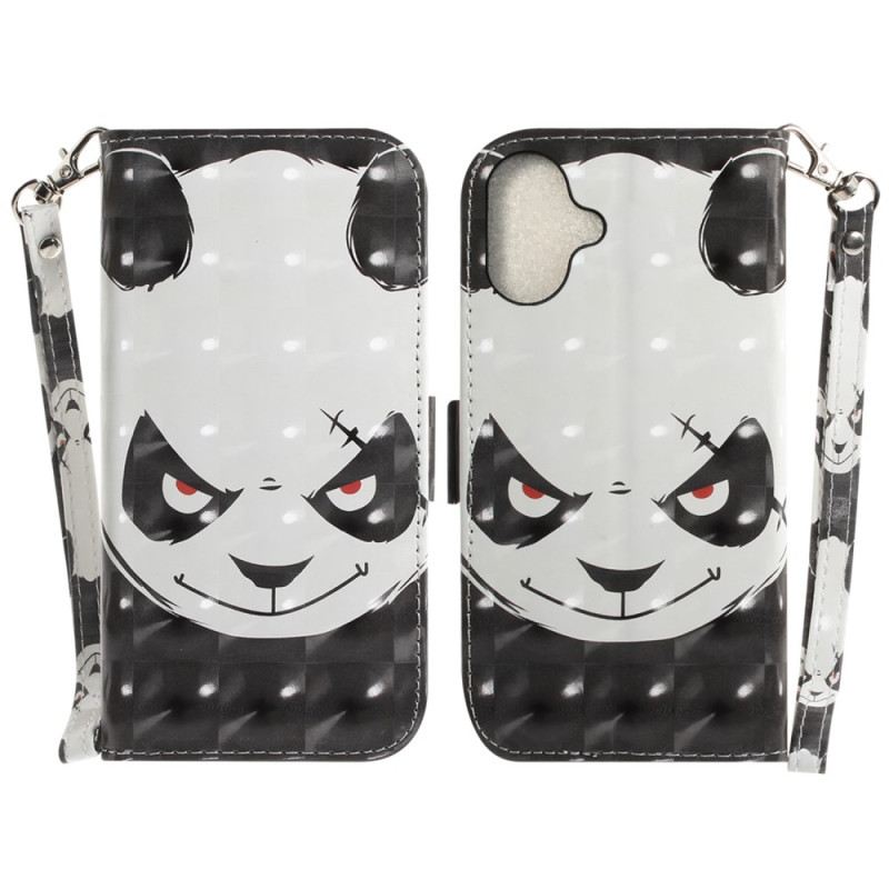 Flip Futrola iPhone 16 Plus Ljuta Panda S Remenom