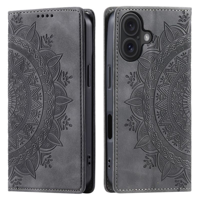 Flip Futrola iPhone 16 Plus Mandala Suede Efekt