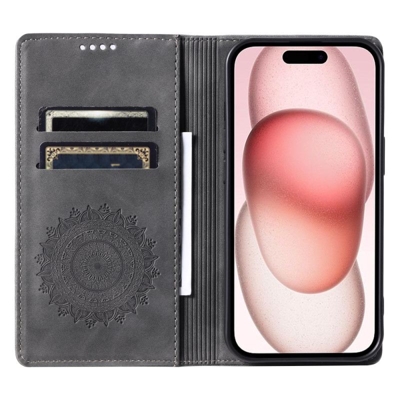 Flip Futrola iPhone 16 Plus Mandala Suede Efekt