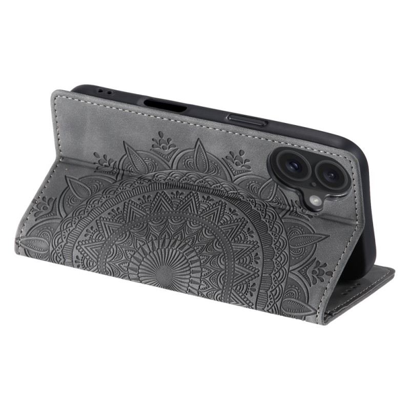 Flip Futrola iPhone 16 Plus Mandala Suede Efekt