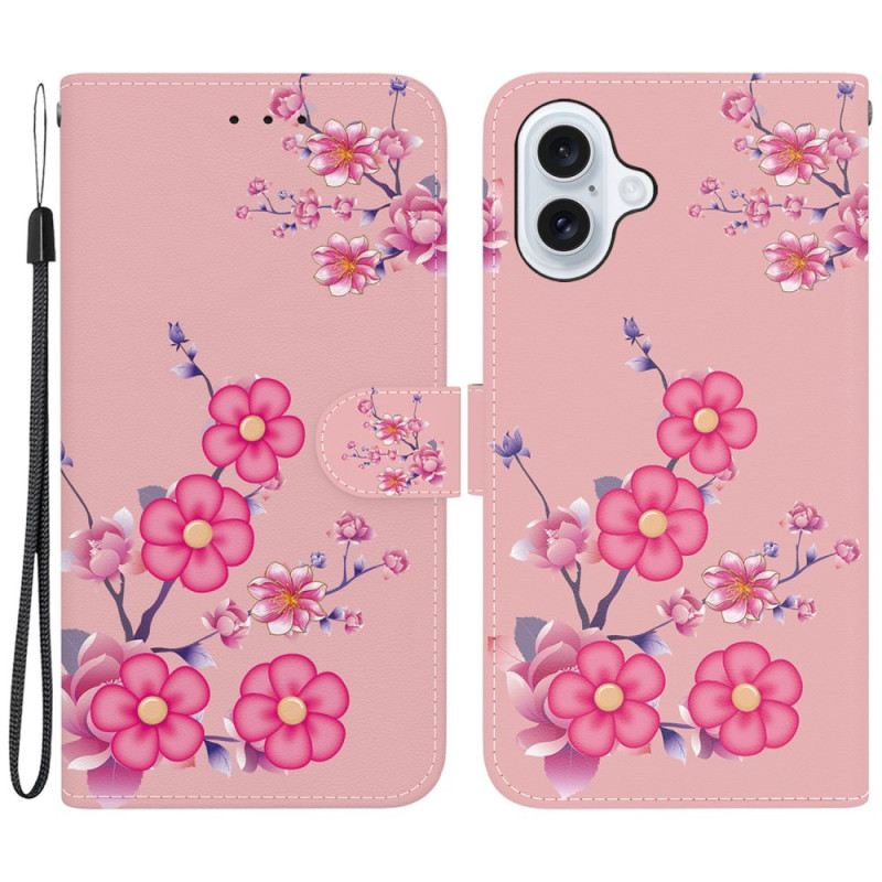 Flip Futrola iPhone 16 Plus Maskice Za Mobitele Sakura Remen