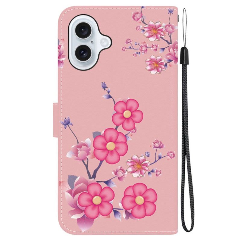 Flip Futrola iPhone 16 Plus Maskice Za Mobitele Sakura Remen