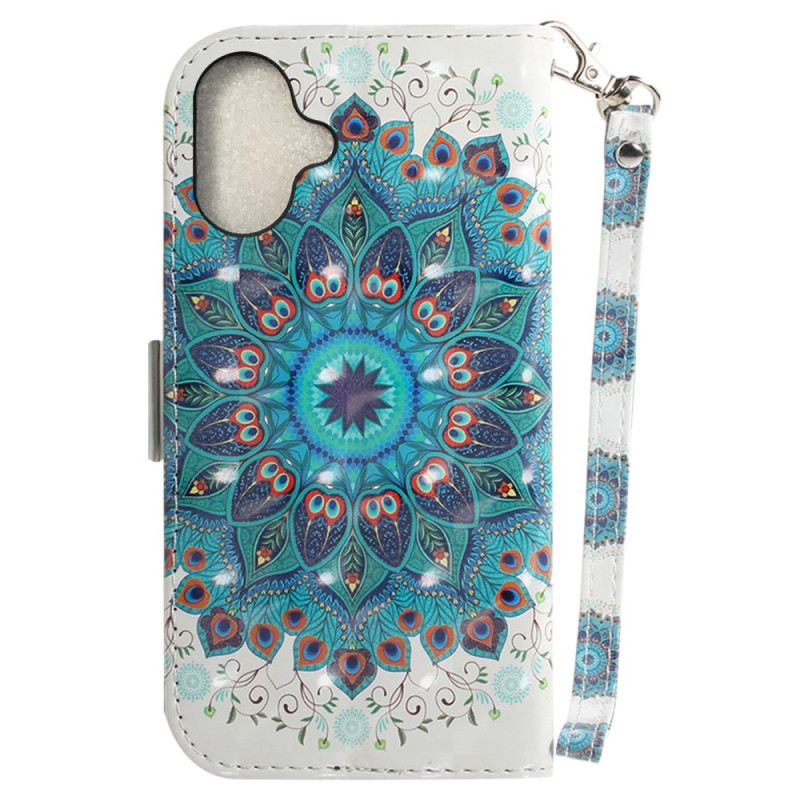 Flip Futrola iPhone 16 Plus Maskice Za Mobitele Zelena Mandala S Remenom