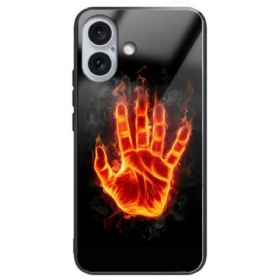 Maskica iPhone 16 Plus Kaljeno Staklo Fire Palm