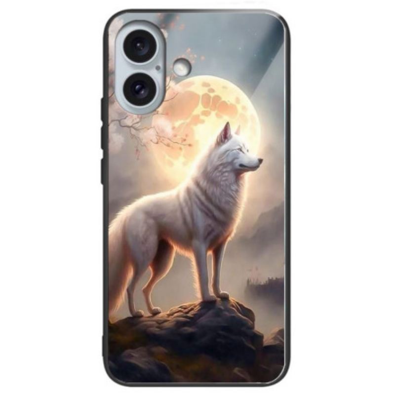 Maskica iPhone 16 Plus Kaljeno Staklo Moonlight Wolf